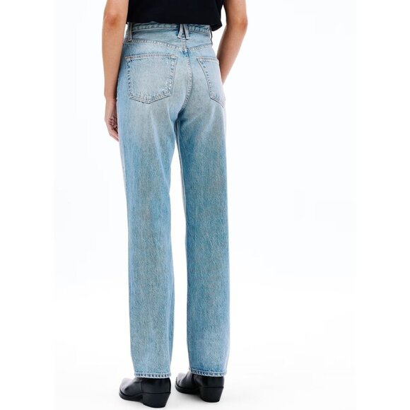 SLVRLAKE London Straight Leg High Rise Jeans in Heartache Size 23 - Picture 2 of 13